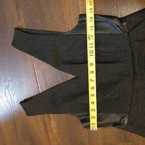 Madewell GRAY Ponte Knit Sheath Dress leather panel Jumper sz 4 Career - Picture 15 of 17